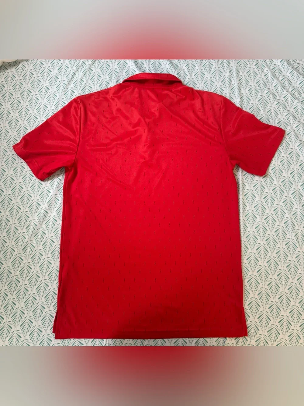 adidas Red Polo Shirt with USA Chest Graphic
